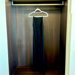 Reformation Black ribbed MIDI Dress